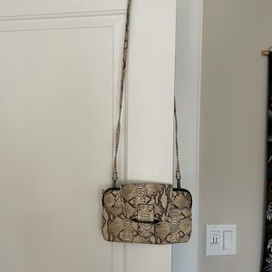 Kooba crossbody leather snakeskin print bag